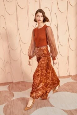 ULLA JOHNSON Willa Skirt - Sienna -fashion store ULLA JOHNSON Willa Skirt SIENNA 0040