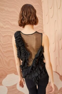 ULLA JOHNSON Winnifred Top - Noir 10 ULLA JOHNSON Winnifred Top - Noir -fashion store ULLA JOHNSON Winnifred Top NOIR 0013