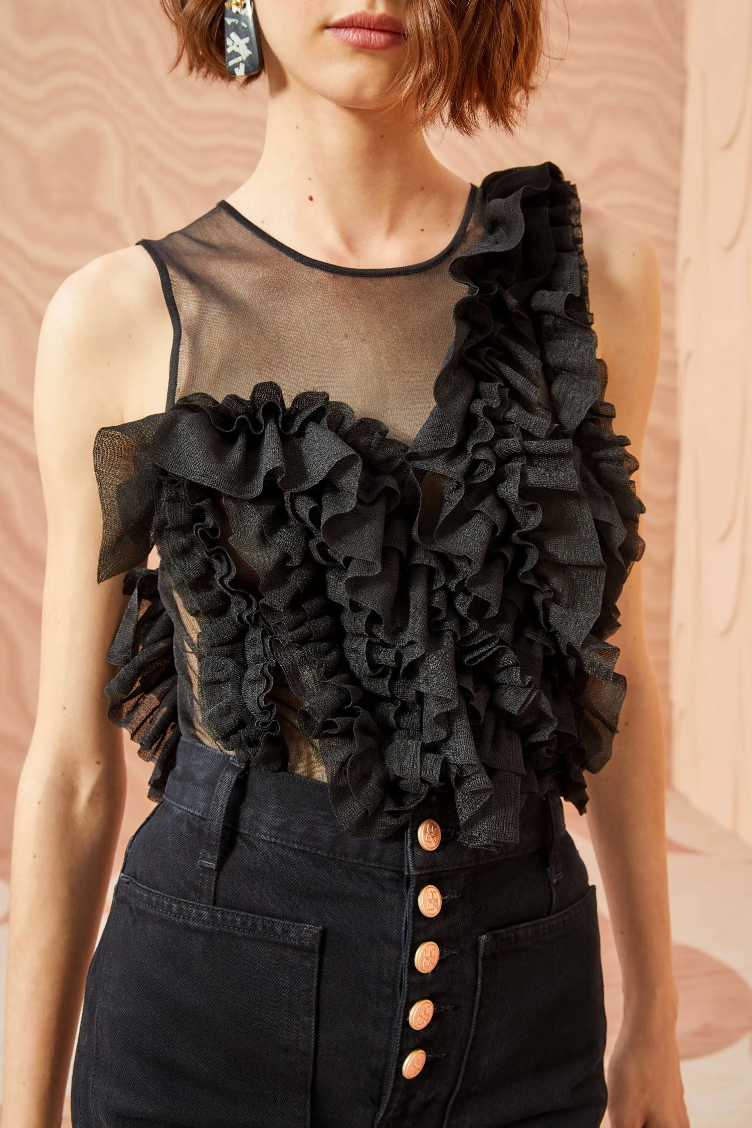 ULLA JOHNSON Winnifred Top - Noir 6 ULLA JOHNSON Winnifred Top - Noir - Image 4