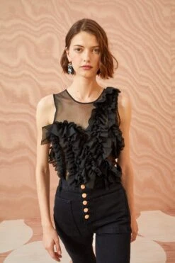 fashion store 22 ULLA JOHNSON Winnifred Top - Noir