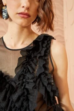 fashion store -fashion store ULLA JOHNSON Winnifred Top NOIR 02 ALT