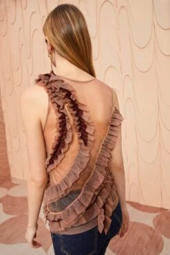 ULLA JOHNSON Winnifred Top - Umber -fashion store ULLA JOHNSON Winnifred Top UMBER 0095