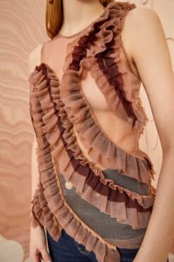 ULLA JOHNSON Winnifred Top - Umber -fashion store ULLA JOHNSON Winnifred Top UMBER 02 ALT