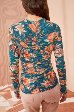 ULLA JOHNSON Wren Top - Delphinium -fashion store ULLA JOHNSON Wren Top DELPHINIUM 04