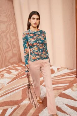 ULLA JOHNSON Wren Top - Delphinium -fashion store ULLA JOHNSON Wren Top DELPHINIUM 05