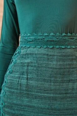 ULLA JOHNSON Yamini Skirt - Cypress -fashion store ULLA JOHNSON Yamini Skirt CYPRESS 0083