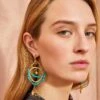ULLA JOHNSON Beaded Chandelier Earring - Turquoise -fashion store ULLA JOHNSON beaded Chandelier Earring Turquoise 0004