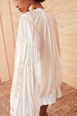 ULLA JOHNSON Maeve Blouse - Blanc 9 ULLA JOHNSON Maeve Blouse - Blanc -fashion store ulla johnson white maeve top blanc UJ990237 view 3